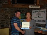 Noel collecting his prize in Category 2