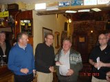The overall winner John Lacey collecting a prize from our sponsor Ned